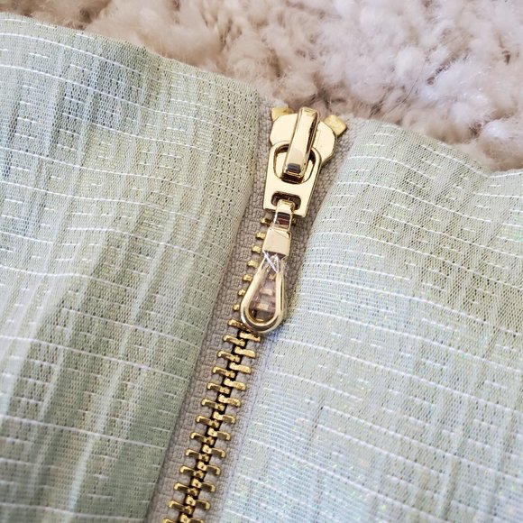 Everything Must Go! Rachel Roy Light Green Metallic Dress - Sz 2 - Picture 9 of 11